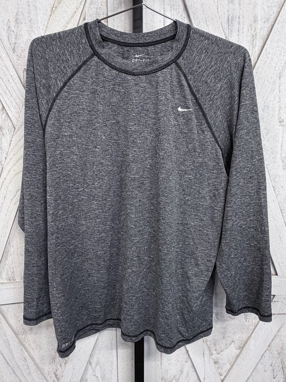 Nike Women’s Dark Heather Gray Long-Sleeve Dri-FIT Tee
